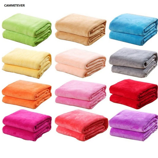 MyLuxuryHome™  CAMMITEVER Cheap Blanket 100*70cm Fleece Blankets For Bed Throw Blanket Machine Washable Home Textile Solid Blankets for Home.